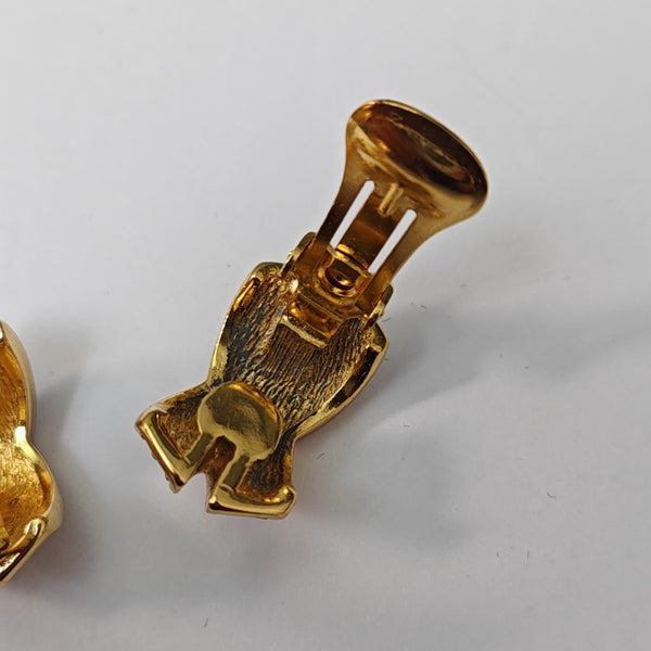 Metal Gold Clip On Earrings