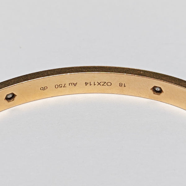 LOVE 18k Rose Gold Bangle