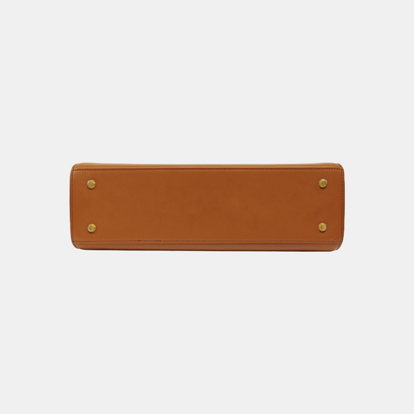 Calfskin Shoulder Bag Brown