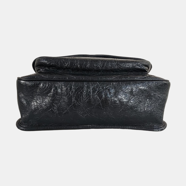 NIKI Medium Chevron Calfskin Black