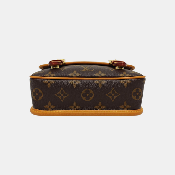 SATCHEL Mini Monogram Coated Canvas Brown