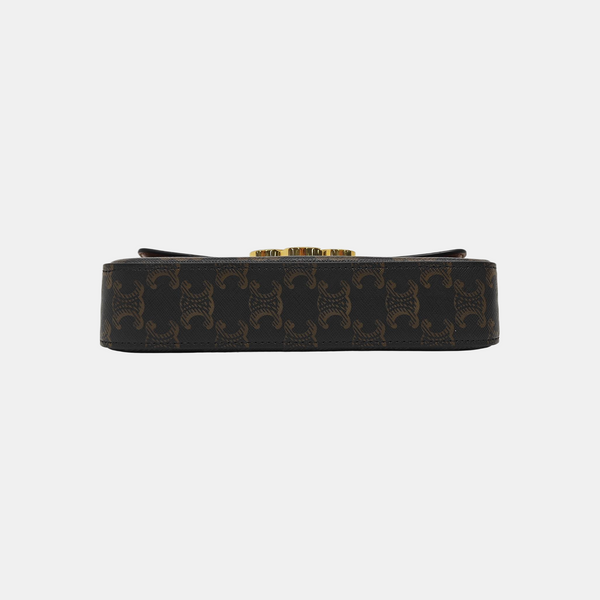 TRIOMPHE Small Coated Canvas Brown