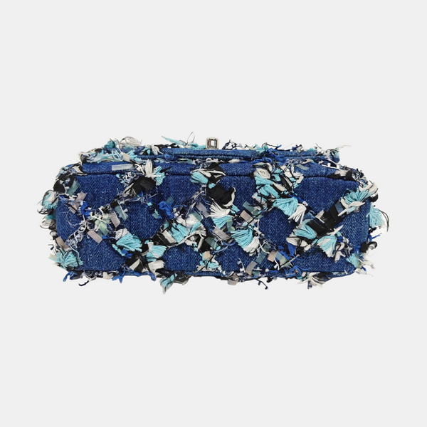 CLASSIC FLAP Mini Quilted Wool Blue