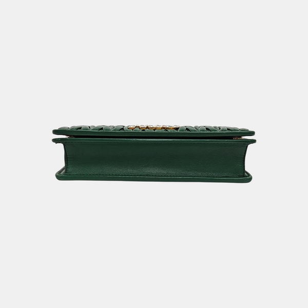 My Miu Quilted Lambskin Green