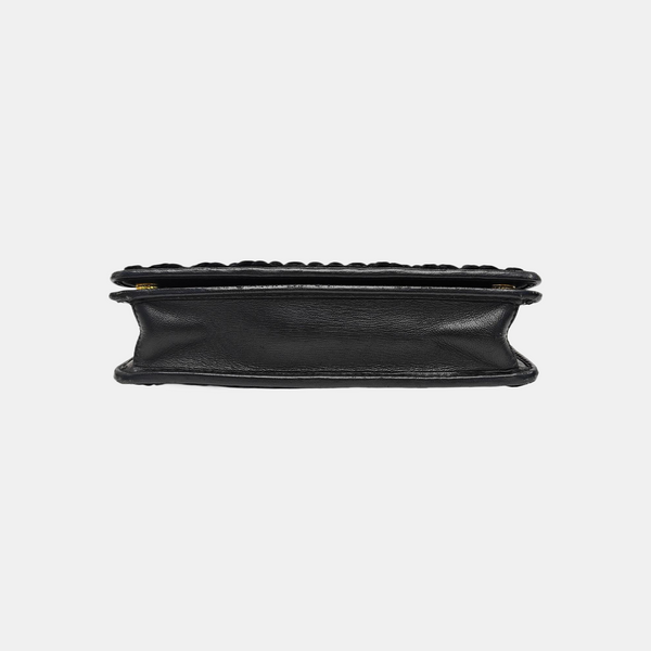 Matelassé Quilted Fabric Black