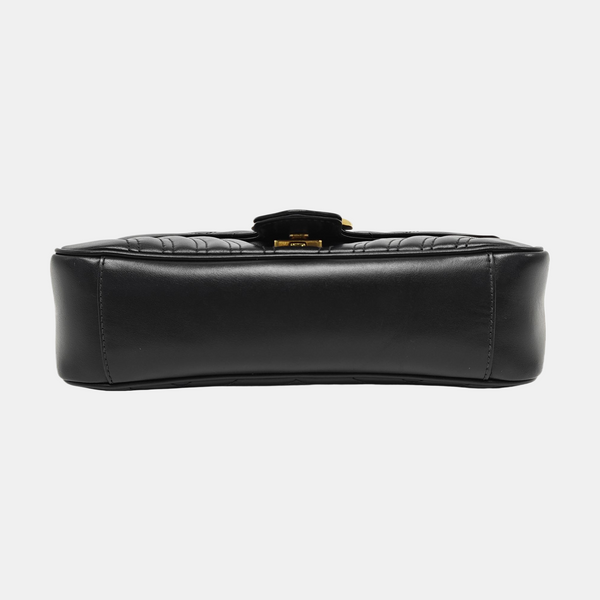 GG Marmont Medium Quilted Calfskin Black