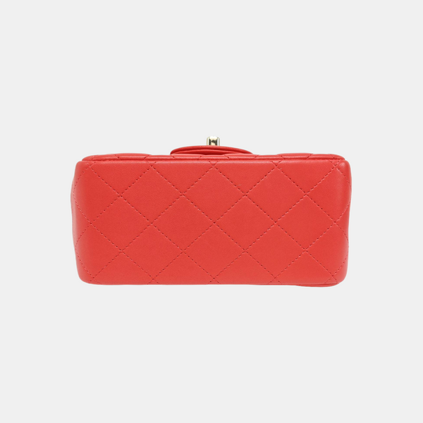 CLASSIC FLAP Mini Quilted Lambskin Red