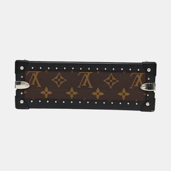 CLUTCH BOX Monogram Coated Canvas Brown