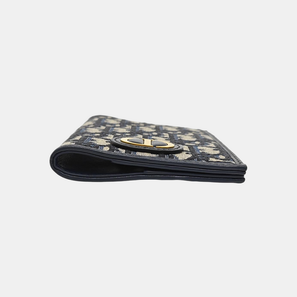 30 Montaigne Canvas Blue Wallet