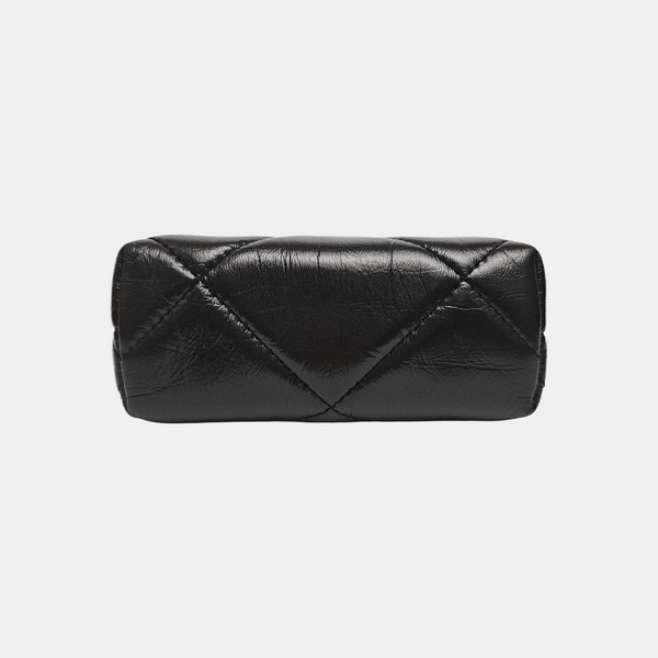 Quilted Calfskin Shoulder Bag Black