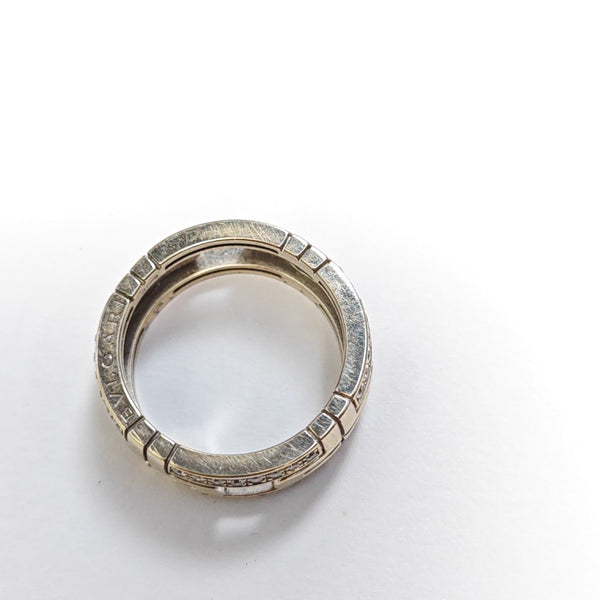 PARENTESI 18k White Gold Silver Ring EU 56