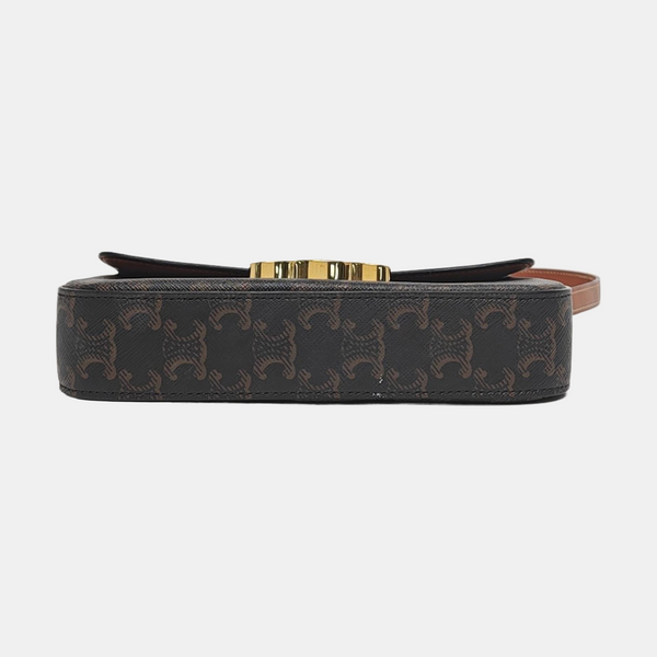 TRIOMPHE Small Coated Canvas Brown