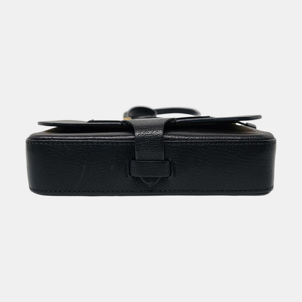 Square Stone Calfskin Black