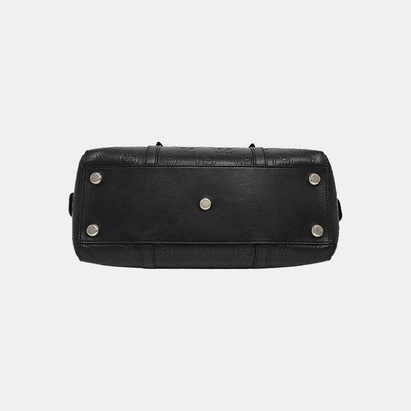Monogram Calfskin Tote Bag Black