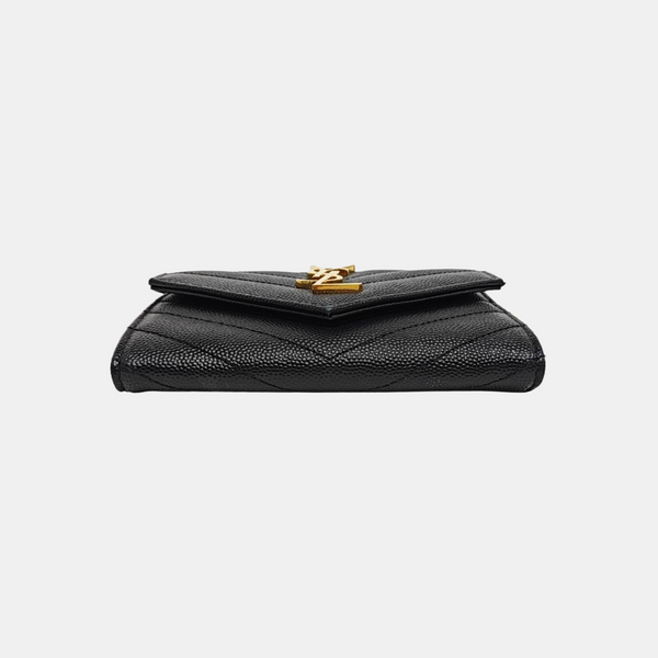 MONOGRAM Chevron Calfskin Black Coin Purse