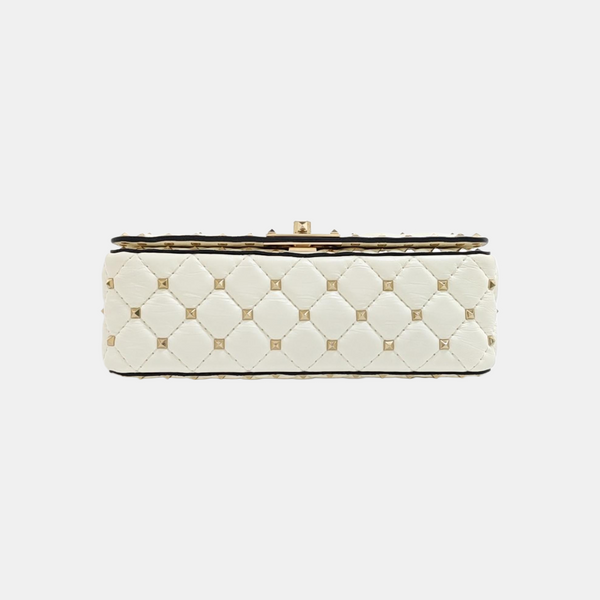 Spike Up Quilted Lambskin White