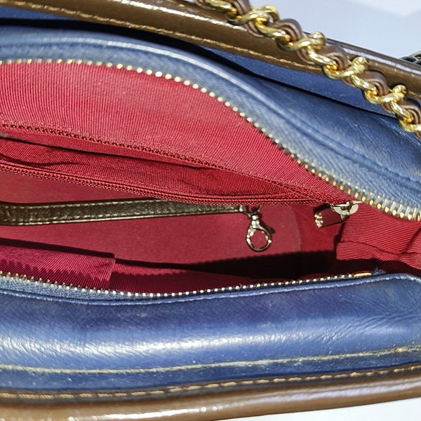 GABRIELLE Small Quilted Calfskin Blue