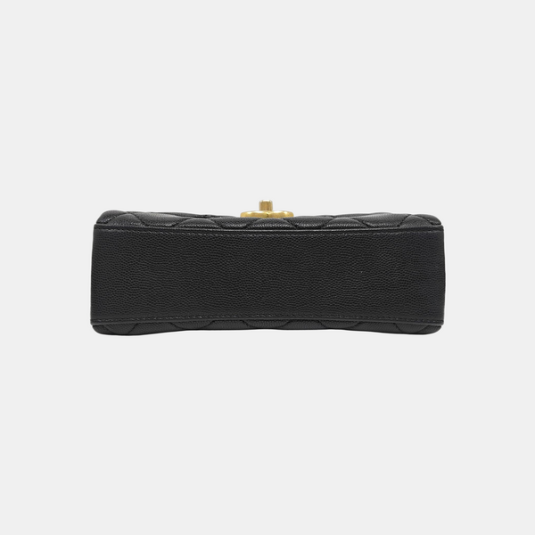 Carry Me Mini Quilted Grained Calfskin Black
