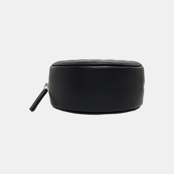 ROUND Quilted Lambskin Black
