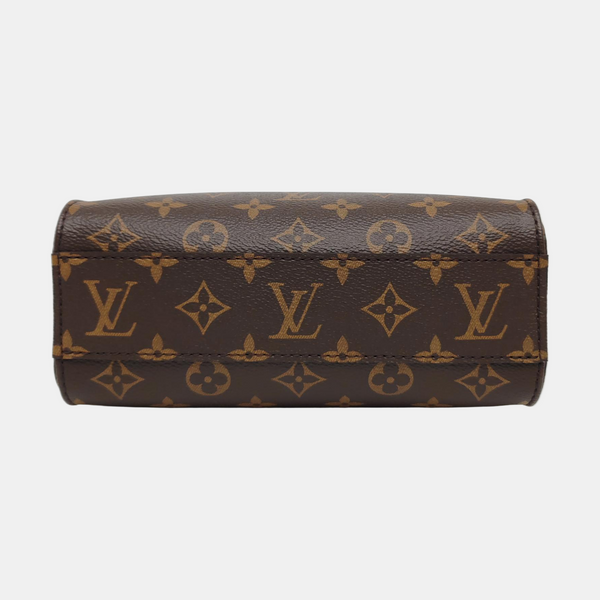 SAC PLAT BB Monogram Coated Canvas Brown