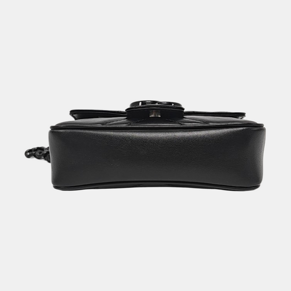GG Marmont Mini Quilted Calfskin Black