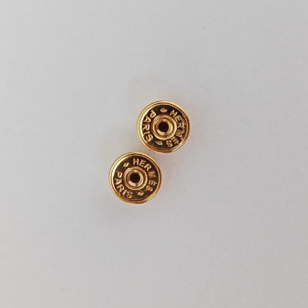Pop H Metal Black Stud Earrings