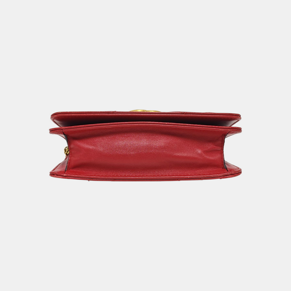 GG Marmont Super Mini Quilted Calfskin Red