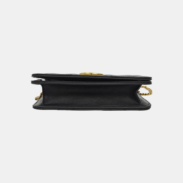 GG Marmont Super Mini Quilted Calfskin Black