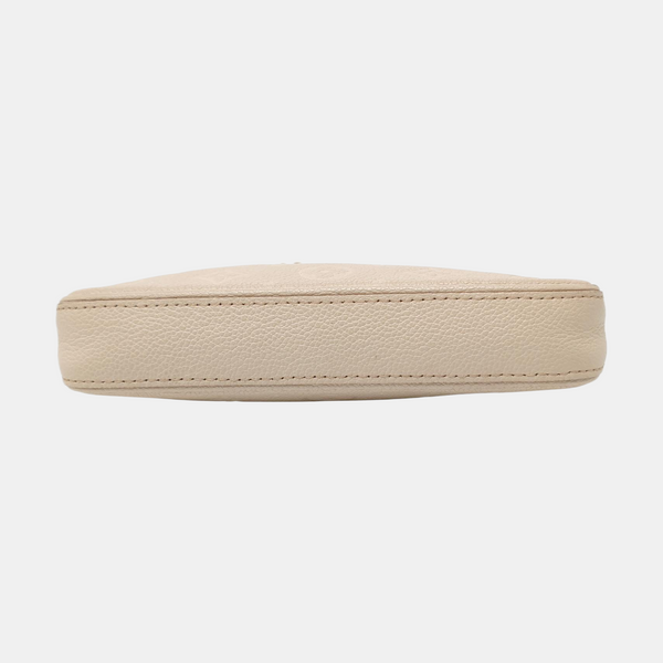 EASY POUCH ON STRAP Calfskin Beige