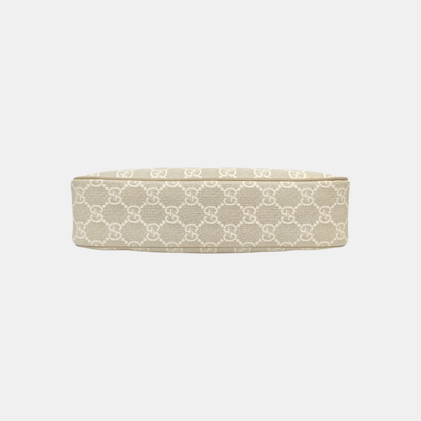 Ophidia Small Monogram Coated Canvas Beige