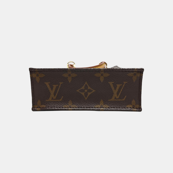 SAC PLAT Mini Monogram Coated Canvas Brown