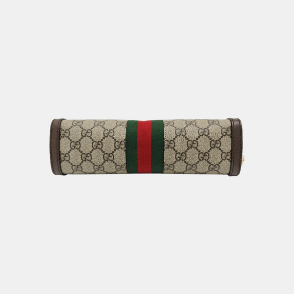 Ophidia Small Monogram Coated Canvas Beige