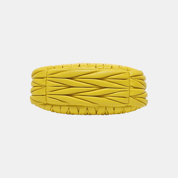 Wander Matelassé Small Quilted Lambskin Yellow