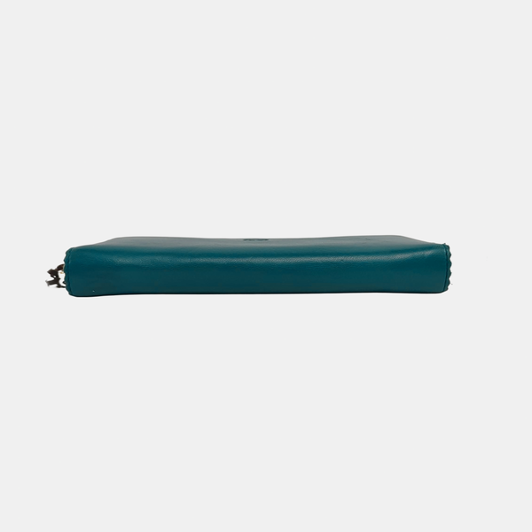 Brand Lambskin Blue Wallet