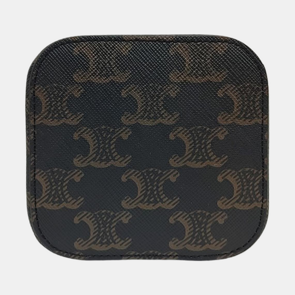 Coated Canvas Shoulder Bag Black
