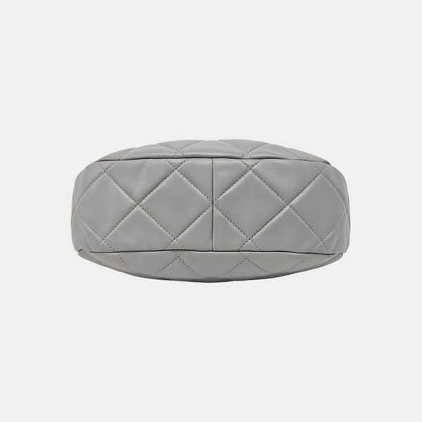 Quilted Lambskin Shoulder Bag Gray