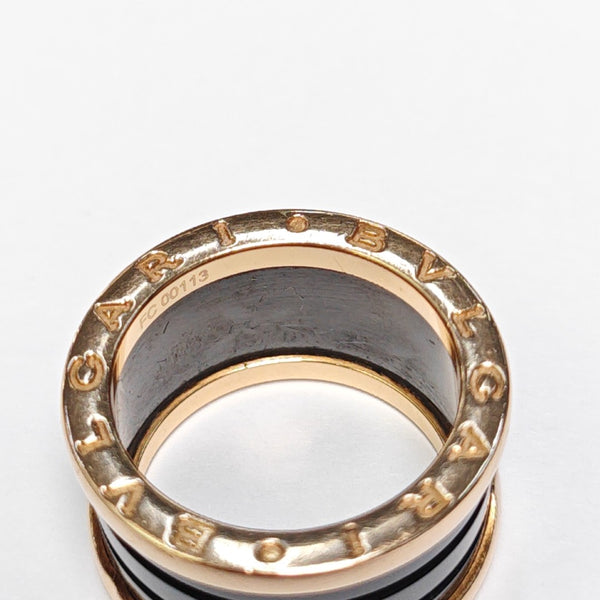 B.ZERO1 18k Rose Gold Ring EU 52