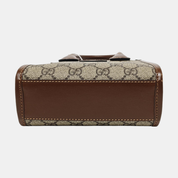 Retro Mini Monogram Coated Canvas Beige