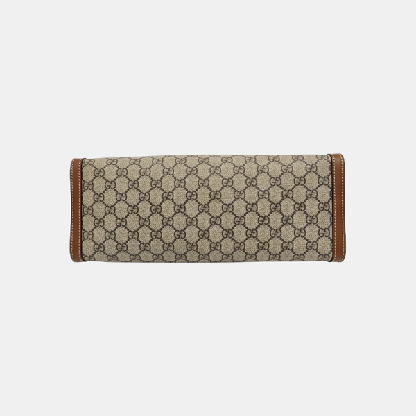 Padlock Medium Monogram Coated Canvas Beige