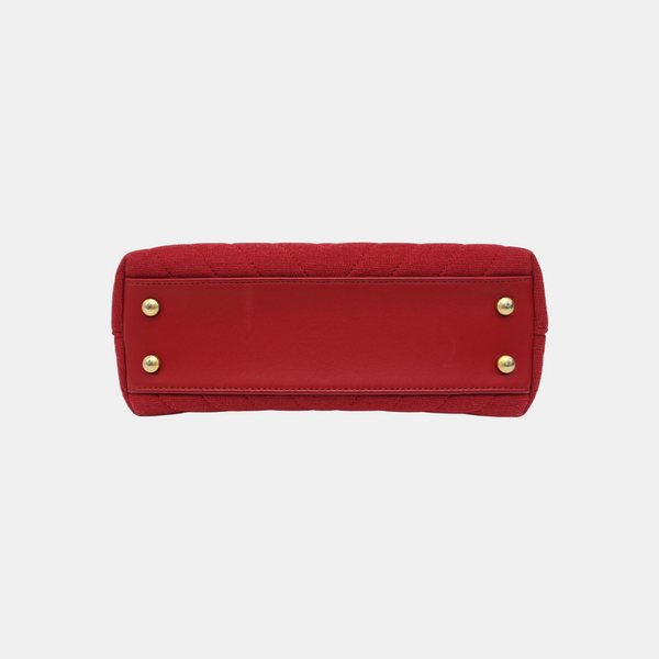 COCO HANDLE Small Chevron Fabric Red