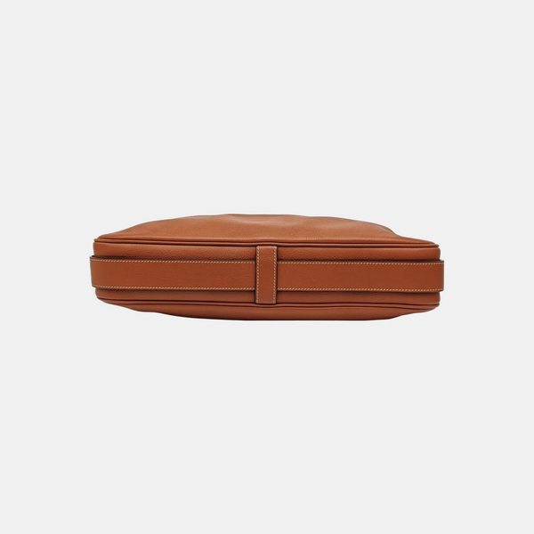 Calfskin Top Handle Bag Brown