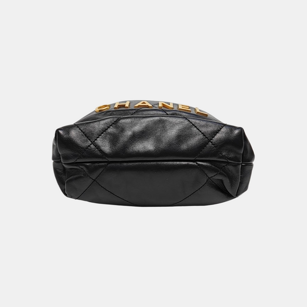 CHANEL 22 Mini Quilted Calfskin Black