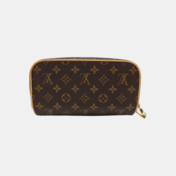 Monogram Coated Canvas Top Handle Bag Brown