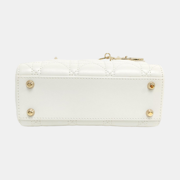 Lady Dior Mini Cannage Lambskin White