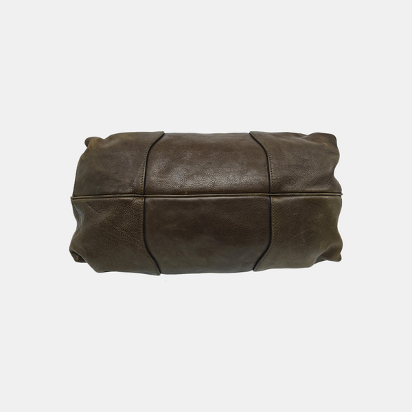 Calfskin Top Handle Bag Green