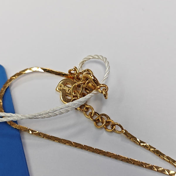 Twist Round Metal Gold Necklace