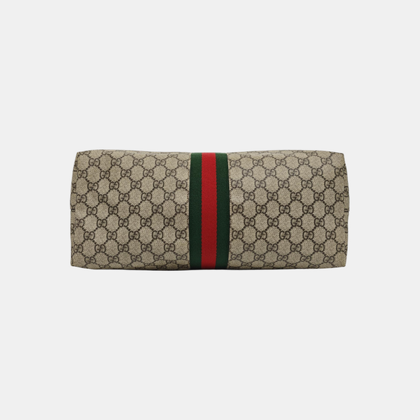 Monogram Coated Canvas Tote Bag Brown