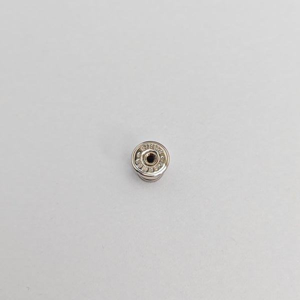 Pop H Metal Silver Stud Earrings