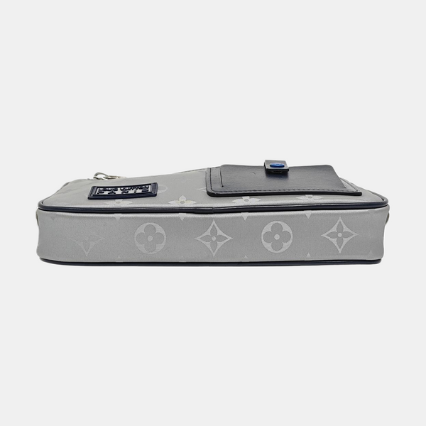 ALPHA Monogram Coated Canvas Silver