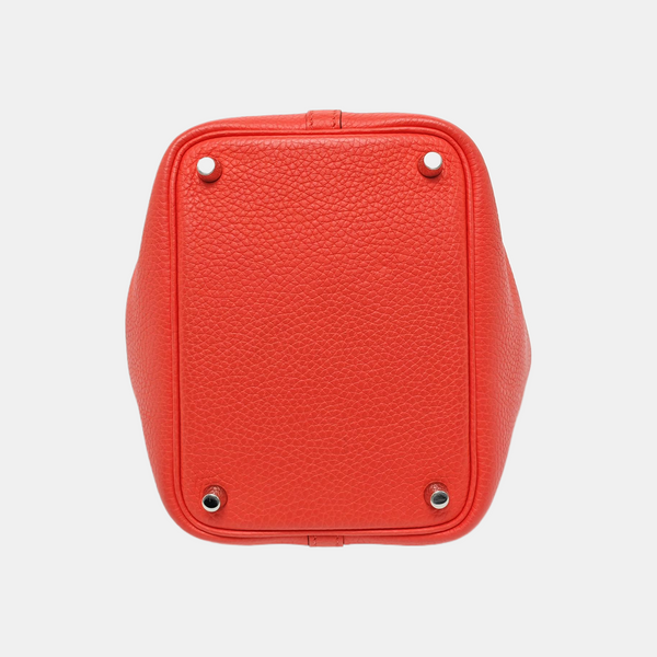 Authenticated pre-owned Picotin Lock 18 Clemence Red - Bucket Bag at Looply